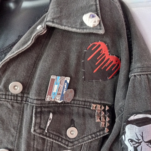 Nosferatu 6- custom RAGE Classic Horror lovers OOAK jacket! STOLEN! - Picture 11 of 16